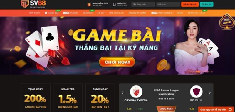 Game bài siêu đẳng cấp tại nhà cái sv88