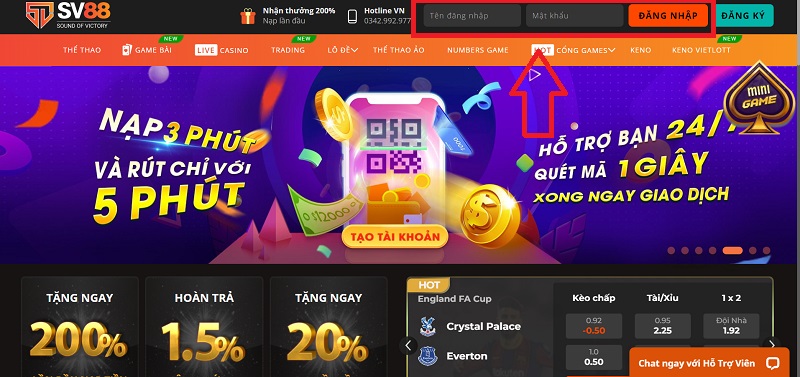 Đăng ký Sv88 nhanh quá qua app của điện thoại