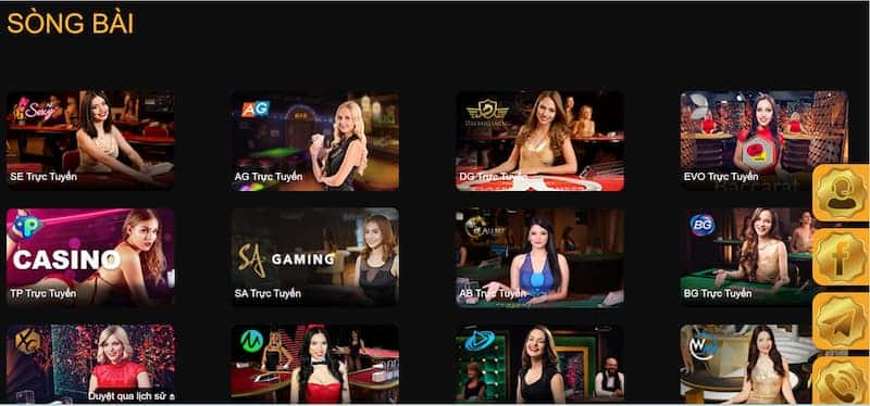 Các tựa game có mặt tại sòng bài i9bet